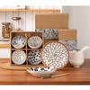 Japanese-style ceramic bowl and plate gift set with underglaze color ceramic tableware, gift set for opening events