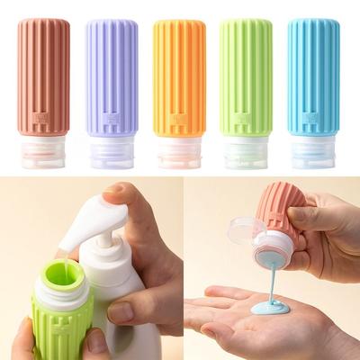 Empty Silicone Refillable Bottles 60/90ML Shower Gel Lotion Bottle New Shampoo Sub-Bottling  Travel