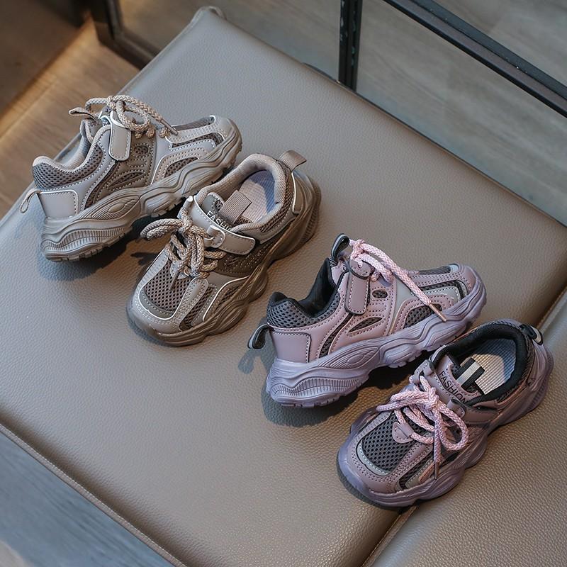 Classmate 2025 Spring and Autumn New Breathable Mesh Boys Sports Dad Shoes Little Girl Fried Street Mesh Shoes Sports Shoes