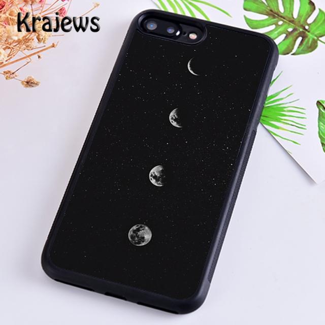 Krajews Moon Space Lunar Eclipse Planet Soft Phone Case For iPhone 17 Air 16 15 14 plus 11 12 13 pro max coque Fundas