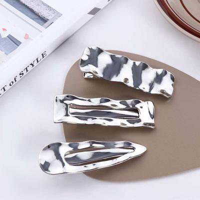 Shaped Geometric Hollow Side Bangs Hair Clips Fix Fringe Barrette Metal Hair Pins Punk Hair Clips