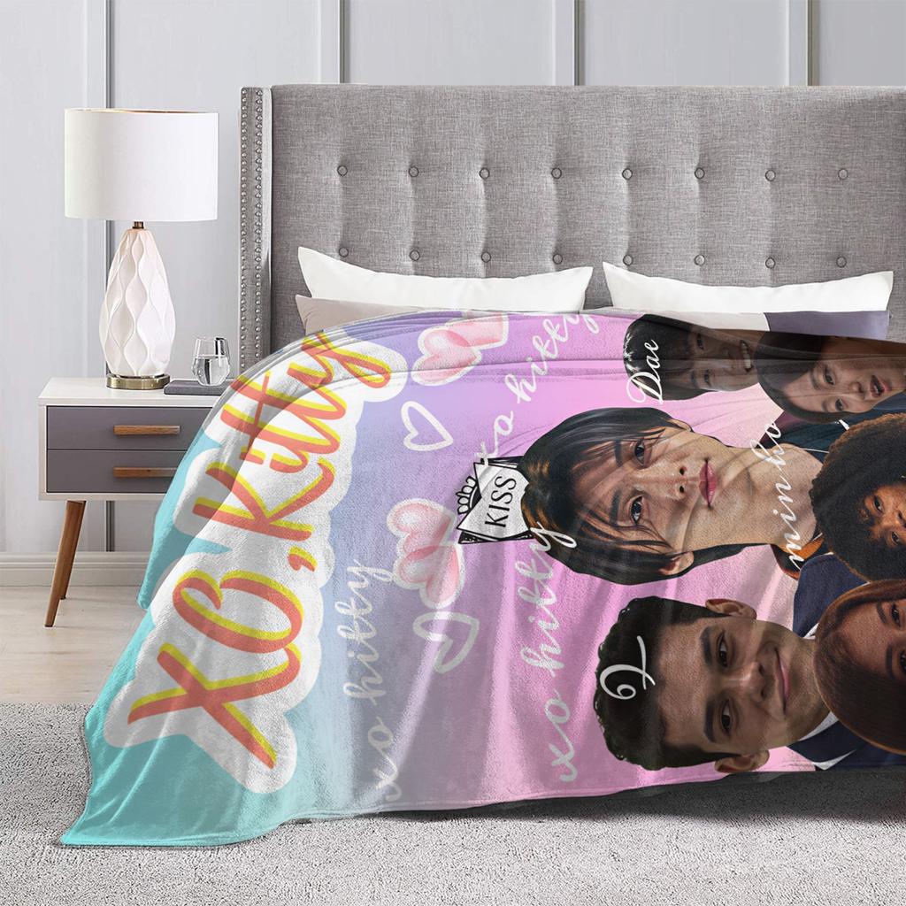 TV XO Kitty Kim Min Blanket Super Soft Graphic Plush Throw Blanket For Home Decor Travel Office Flannel Bedspread Bed Cover