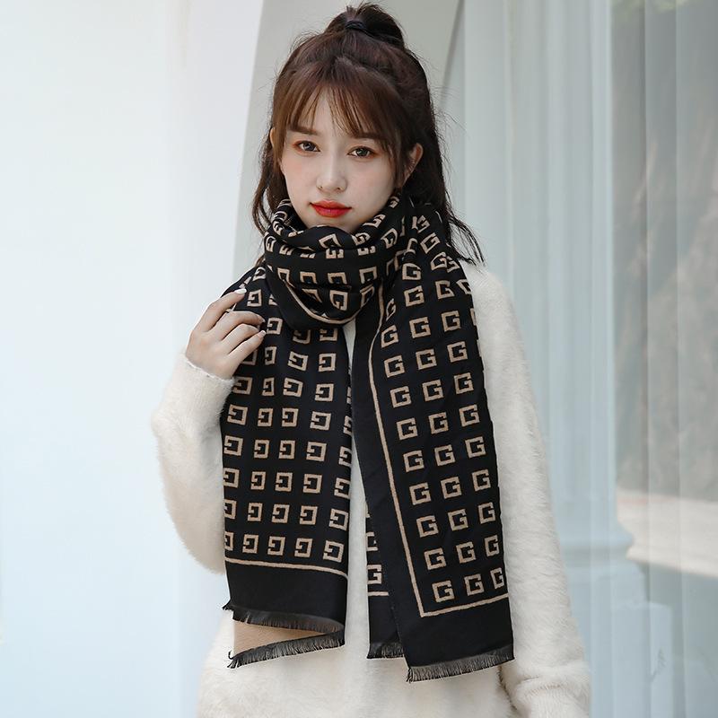 Plaid Scarf Korean Version Autumn and Winter Women's Shawl New Plaid Scarf Wool Winter Scarf