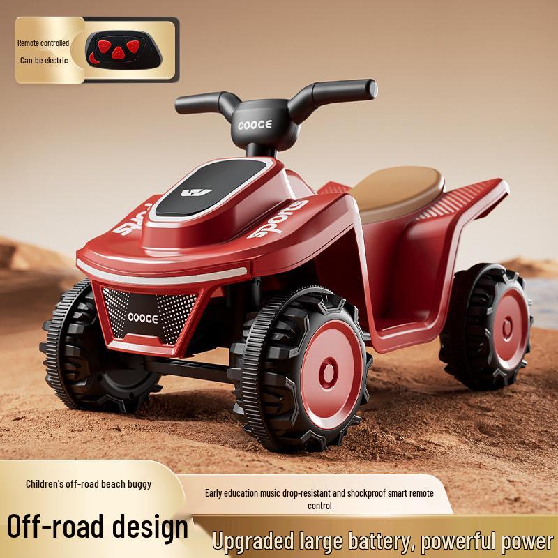 Elektrisches Kinderstrandauto mit Lichtern & Musik, Wiederaufladbares Modell für 1- bis 4-Jährige