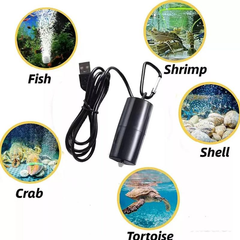 USB Oxygen Air Aquarium Pump Mini Aerator Fish Tank Silent Energy Saving Tools