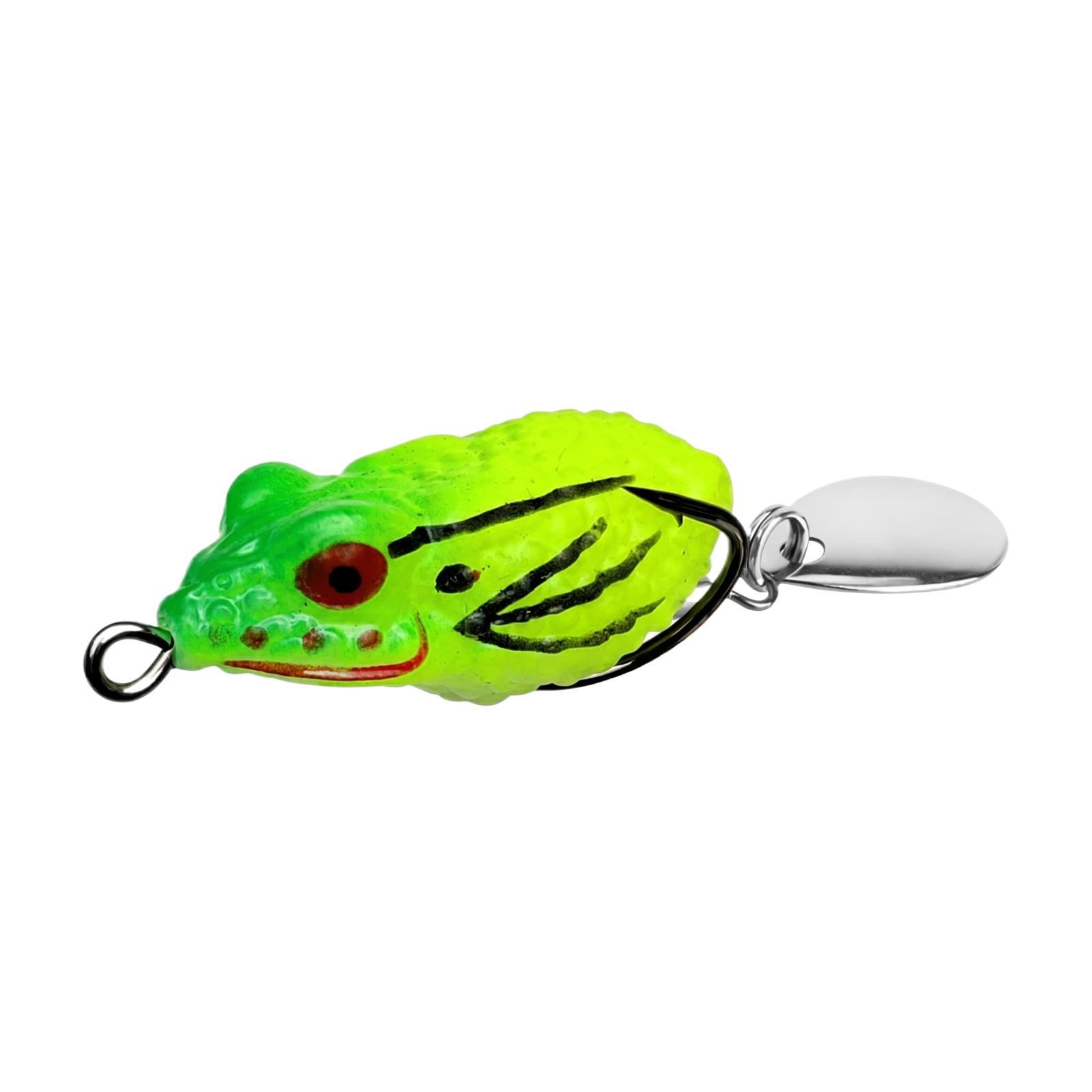

Fishing Lure Frog Soft Bait 5g Lightweight Durable Material Designed for Bass and Predator Fish with Metal Spinner Tail for Enhanced Water Movement one size