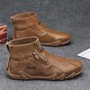 High-top Winter New Zipper Shoes Men's Lazy Foot Cover Sports Work Shoes Korean Version Versatile Casual Waterproof Boots Tide
