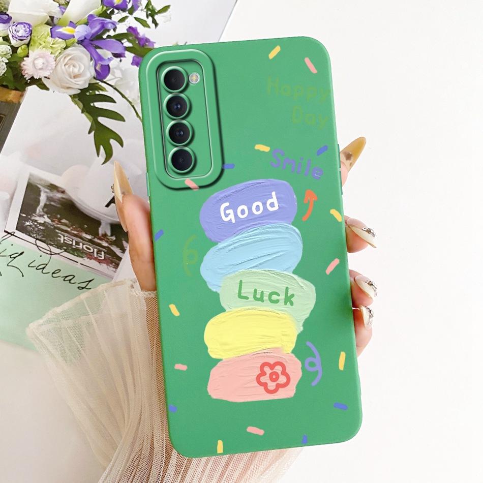 For OPPO Reno4 Pro / Reno4 Fashion Dusk Beach Painting Phone Case For Oppo Reno 4 4Pro 4G Soft Silicone Covers Bumpers