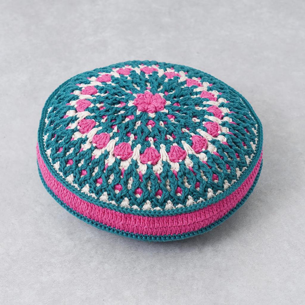 Raw wool itohenlab knitting kit Moroccan style cushion cover #10-10