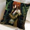 Anime Steins Gate Pillow Case Square Pillow Bedroom Sofa Leisure Comfort Cushion Car Home Decoration