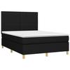 Maison Exclusive - Lattenrost-Bettgestell mit Matratze Schwarz 140x200 cm Stoff
