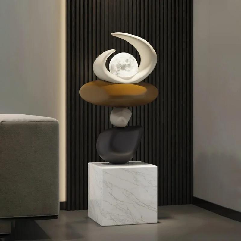 Luxury Large Floor Lamp Modern Art Sculptures & Figurines Nordic Groot Ornaments Interior Office Living Room Decorations Gift