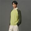 GIORDANO CONCEPTS Men's Pure Wool Color Block Cable Knit Sweater