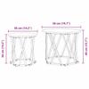 Side Table 2 Pcs Reclaimed Wood Engineered Wood and Steel