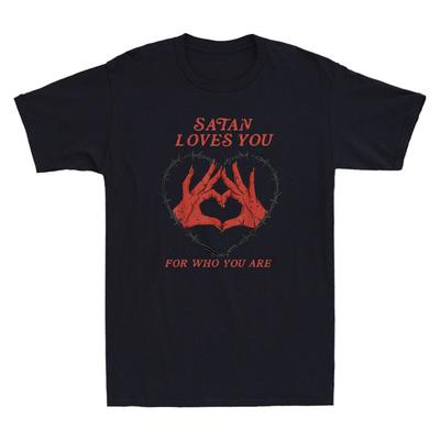 Satan Loves You For Who You Are Funny Saying Quote Gift Vintage Men's T-Shirt Unisex T-Shirt
