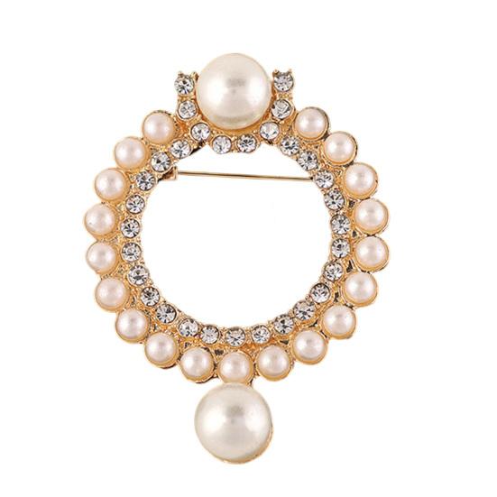 

Женская брошь, темпераментная круглая бабочка, искусственный жемчуг, блестящие стразы, инкрустированная застежка, пряжка, свадебный подарок F