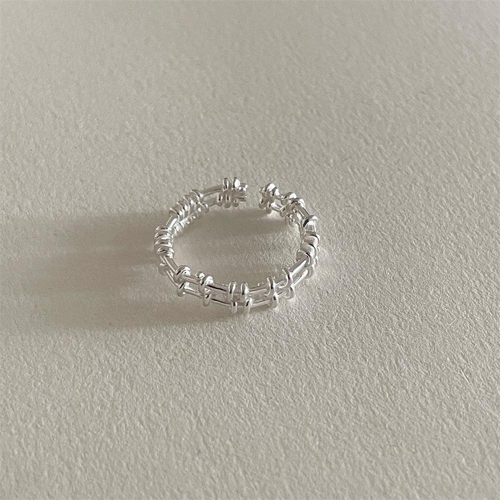 Anello Minimalista da Donna in Argento Sterling 925, Inossidabile, Anello Aperto di Alta Gamma per Dito Indice di Coppia