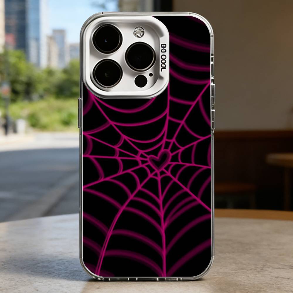 Spider web Pattern   Hard Phone Case for IPhone 16 15 14 13 12 11 Pro Max Plus16E X XR XS Max shockproof Full Cover