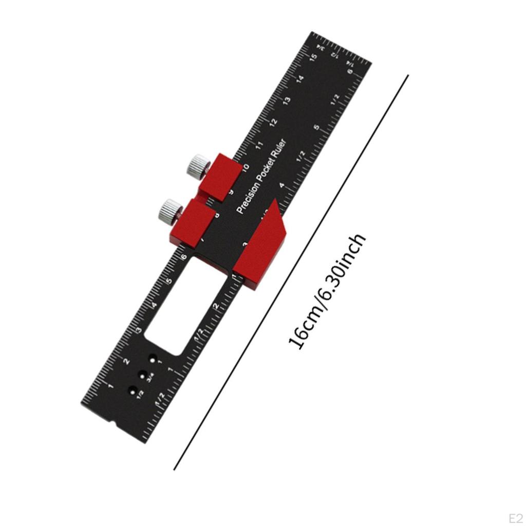 Präzisions-Messwerkzeugsatz für die Holzbearbeitung mit Anschlag-/Schiebefunktion