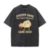 Funny Chicken Game Graphic Men's T-Shirt Don't Look At The Chicken Printed Short Sleeve Tee Women's Tee Tops