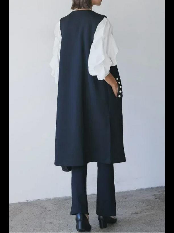 2024 Women's High-End Japanese Pearl Long Vest Cardigan