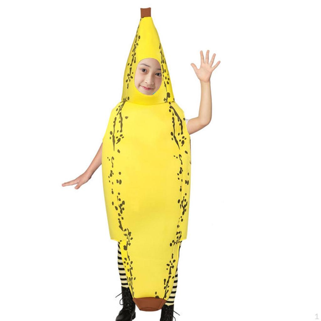 Banan Costume for Putting On, Enchanting Outfit, Clothing, Decorative Banana Suit, Fruit Overall