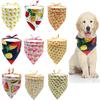 5/10pcs Spring Summer Flowers Fruits Dog Puppy Pet Cat Bandana Scarf Handkercheifs Pet Grooming Supplies Accessories