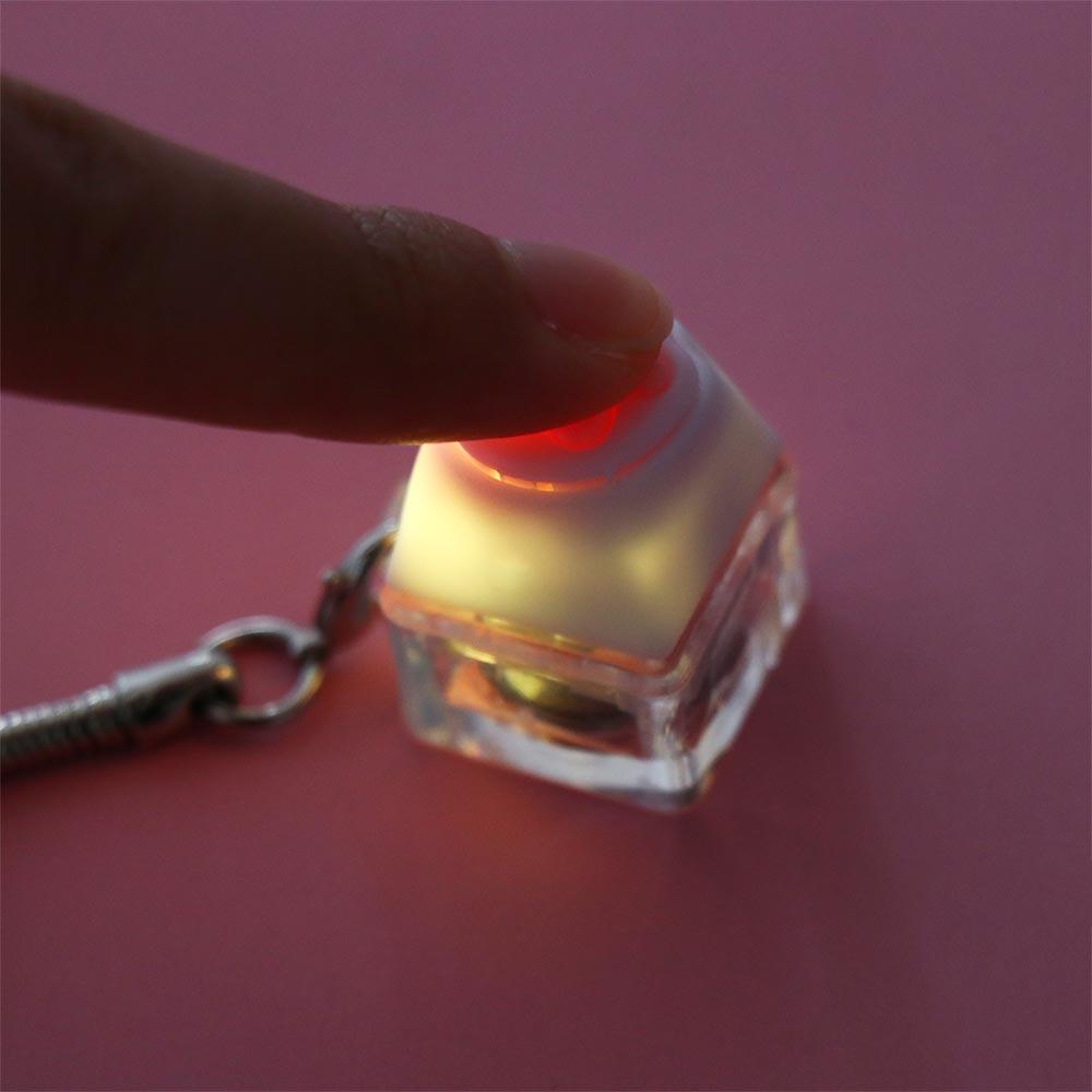 LED Pink Cat Claw Keycap Key Chain Office Leisure Entertainment