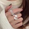 Niche Wave Skirt Ring Minimalist Blogger-Approved Open Finger Ring Stylish Unique Design Statement Jewelry for Women