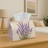 Two Sizes Available, 1pc Artistic Watercolor Tissue Box- Lavender Floral Print, Durable Fabric for Kitchen, Living Room, Bedroom, for Home And Party D