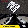 For Mazda 6 Atenza 2013 2014 2015 2016 ABS Car Window Glass Switch Adjustment Knob Panel Cover Trim Stickers Garnish Styling