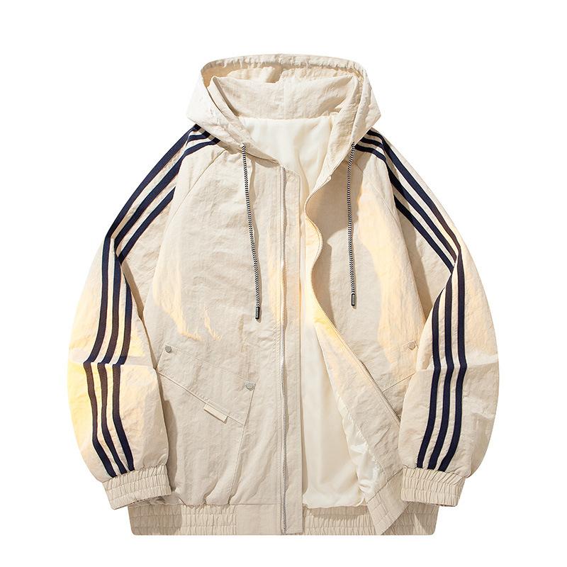 Spring and Autumn Men's Plus Size Casual Jacket Men's Fat Boys Plus Fat Dalian Hat Sports Cardigan Fashion Jacket Men's Wear