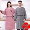 Breathable Cotton Coveralls: Long-Sleeved, Stain-Resistant Apron for Women - Stylish for Kitchen and Factory Work