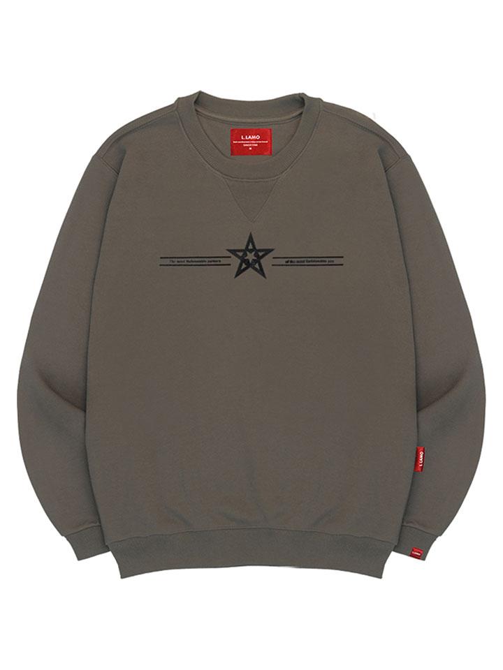 Ellamo Two-Star Sweatshirt Unisex Big Size S~4Xl (Type A)