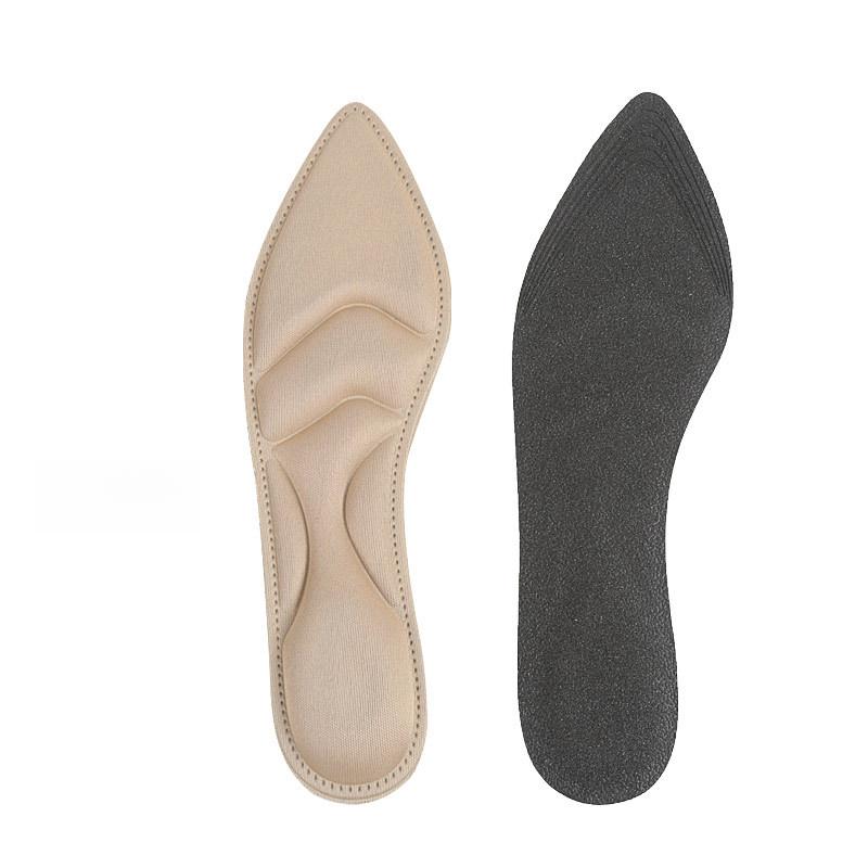 Women's Sponge Insole 4D High Heels Sponge Sweat-absorbing Breathable Massage Shock-absorbing Tip Non-slip and Anti-wear Can Be Cut Full Pad