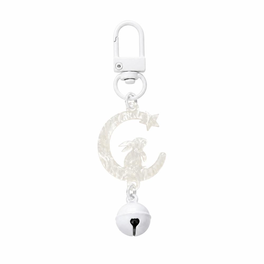 Cute Mid-Autumn Key Chain Auspicious Rabbit Key Ring Fashion Moon Bunny Pendant Festival Gift