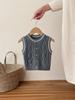 Retro Knit Infant & Toddler Vest - Spring/Autumn Korean Style, Pure Cotton, Newborn Baby Cardigan