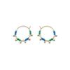 Boucles d'oreilles Luxenter en argent 925 et cristal bleu foncé finition or 18k - Dirad
