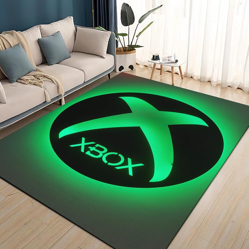 27 Styl Nový Xbox Herní Hráč Logo Hráč Koberec Koberec pro Obývací Pokoj Ložnice Bytová Dekorace, dětská Hra Protiskluzový pro Pohovku Rohožka