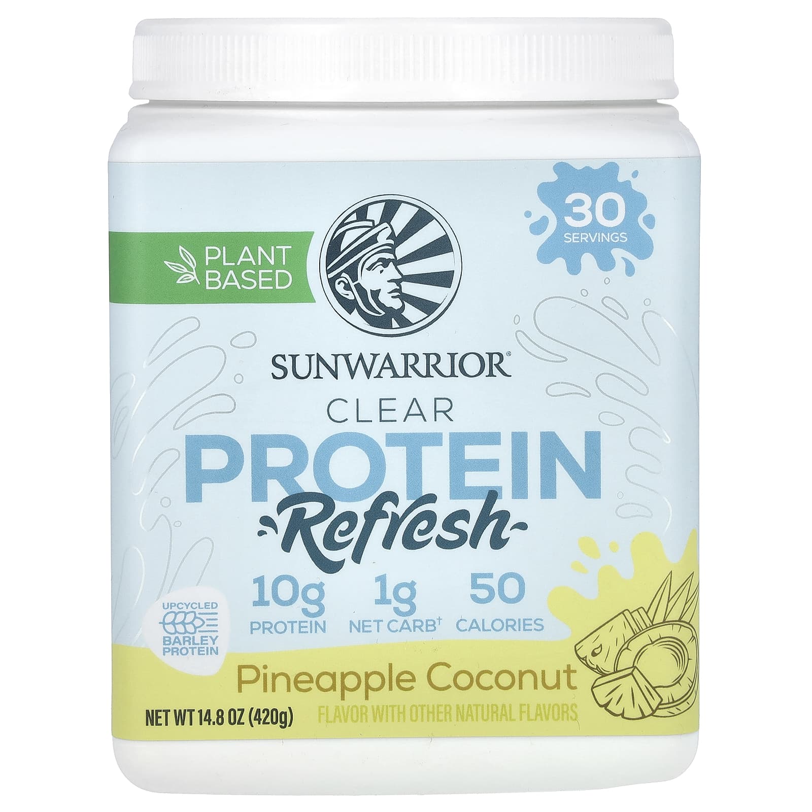 

Sunwarrior, Clear Protein Refresh, Pineapple Coconut, 14.8 oz (420 g)