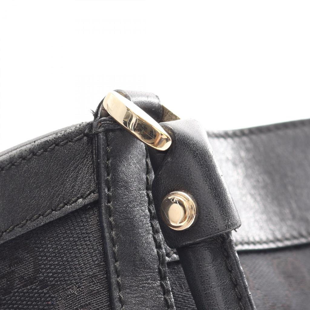 Used GUCCI Abbey GG canvas Tote Bag 211982 canvas leather Black Used Women