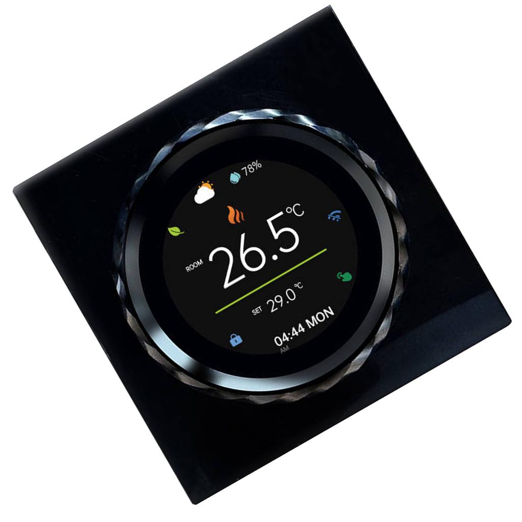 Smart WiFi Thermostat for Electric Heating, 16A Programmable Digital Temperature Controller with 1.6 Screen, DayCelsiusWeekCelsiusRoom TemperatureCel