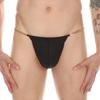 Men Thong Ice Silk Underwear Sexy Metal Chains Comfortable Hollow Out G-Strings Briefs Slim Fit High Elasticity Panties