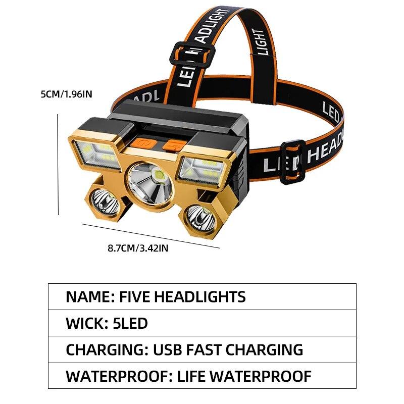 Leistungsstarke wiederaufladbare Kopf-Taschenlampe zum Angeln, LED-Scheinwerfer, Nitecore Camping-Scheinwerfer, Jagd-Taschenlampe, Wandern, Frontlaternen
