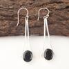 Orecchini Pendenti Etnici in Argento Sterling con Pietra di Onice Nera Gioielli Compleanno EE-136-20