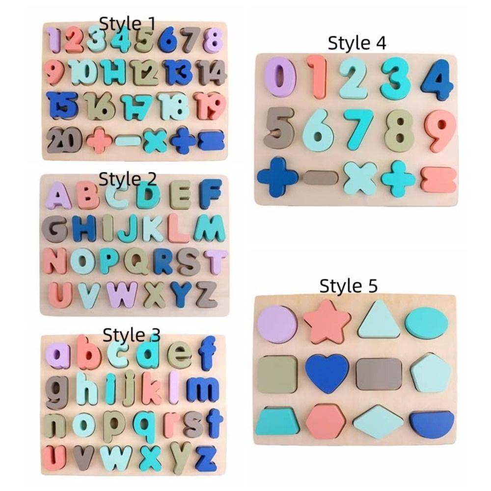Early Education Alphabet Number Puzzle Matching Games Kids Puzzle Toys Birthday Gift