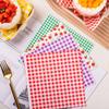 7 Colors Wax Paper Sheets For BBQ Picnic Festival Party Fast Food 100Pcs Greaseproof Paper Liners Sandwich Wrapping Paper