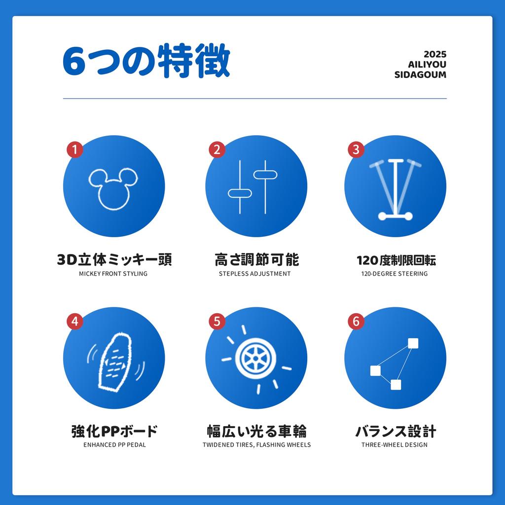 Officially Licensed Disney 3-way Kick Scootertricycle with LED-illuminated Tires, Adjustable Handlebar Height, Directional Control, 3D Character