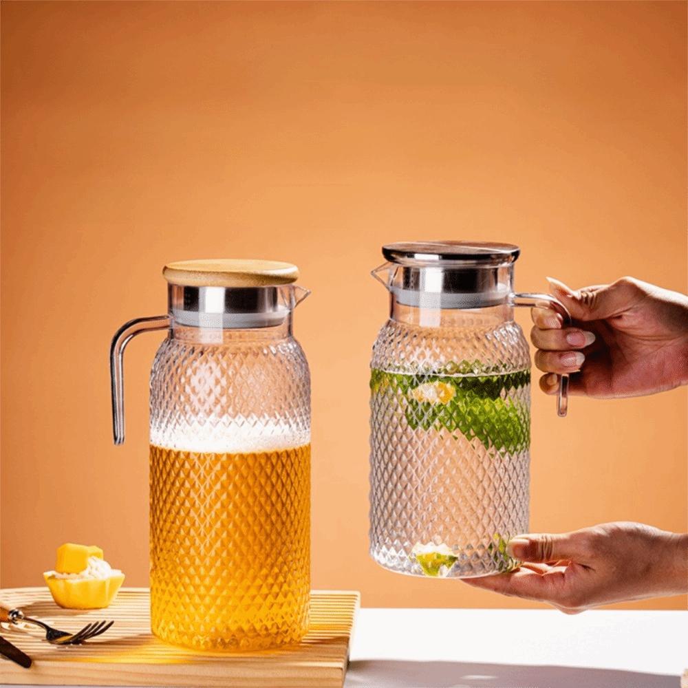 Transparent Cold Water Pitcher V-shaped Diversion Port Juice Jug Household Cold Water Jug  Fridge