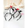 Vintage Halloween Bat Wing Headband - Elegant Lace Design in Black and Red, Suitable for Halloween Costumes, Role Play, Party Accessories